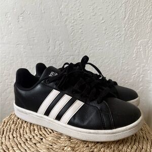 Adidas Classic Black Sneakers with White Stripes